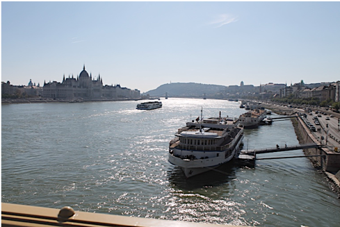 Buda y Pest separadas por el Danubio