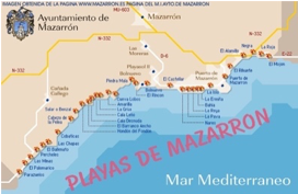 F2. Situación de las playas de Mazarrón