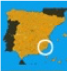 F10. Orientación geografica del Levante español